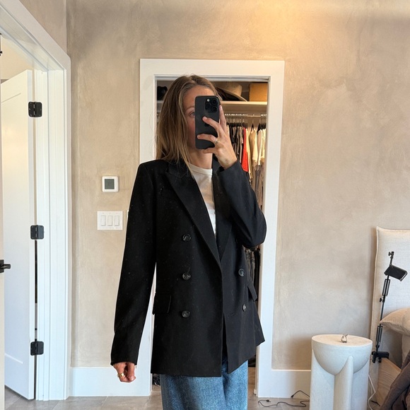 H&M Women's Black Double-Breasted Blazer - Picture 3 of 5